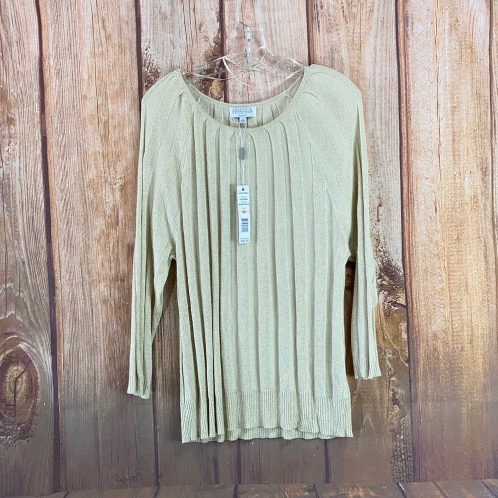 ➡️NWT Joseph A Cream w/Gold Accent Size 2X